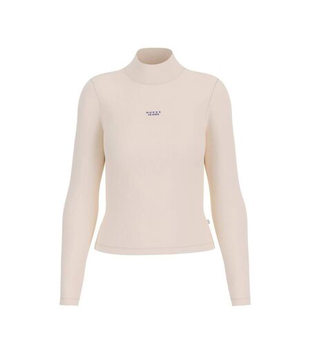 Col Roulé Motif/style Logo Texte Femme Bleu Sarcelle Guess