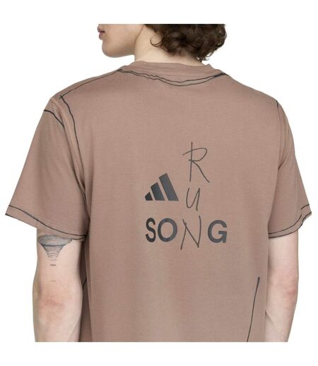 Unisex Adult Doodles Loose Fit T-shirt Brown Adidas