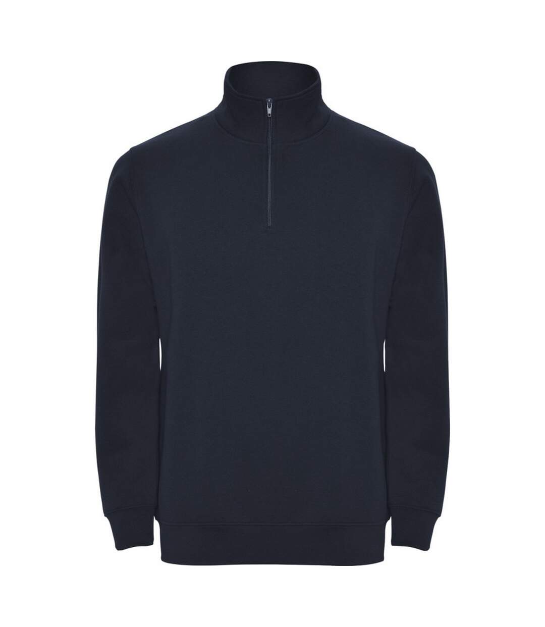 Mens aneto quarter zip sweatshirt navy blue Roly