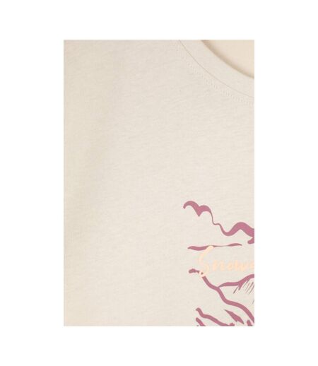 Womens/ladies Snowdon Mountain Relaxed Fit T-shirt Beige Mountain Warehouse