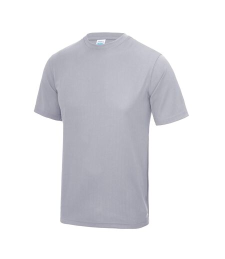 Just Cool Mens Performance Plain T-Shirt (Heather Grey)