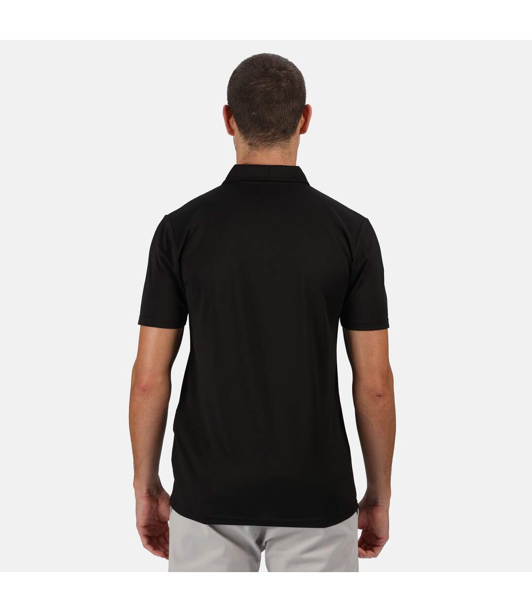 Mens Recycled Polo Shirt Black Regatta Professional-3