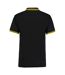 Kustom Kit Mens Tipped Piqué Short Sleeve Polo Shirt (Black/Sun Yellow) - UTBC613