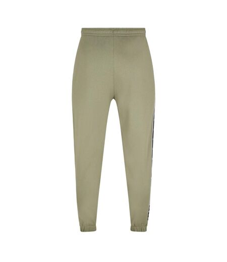 Mens Side Stripe Slim Sweatpants Khaki Green Lacoste
