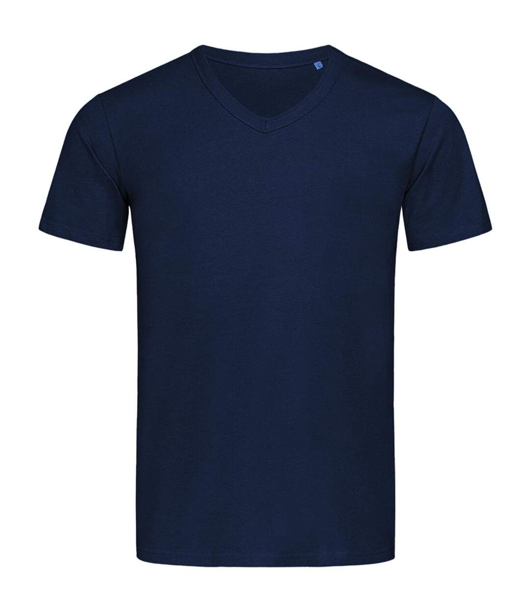 T-shirt Col V Ben Homme Bleu Marine Stedman-2