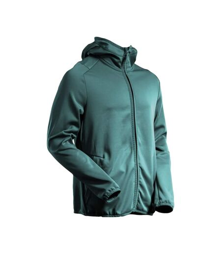Mens Customised Hooded Fleece Jacket Forest Green Mascot