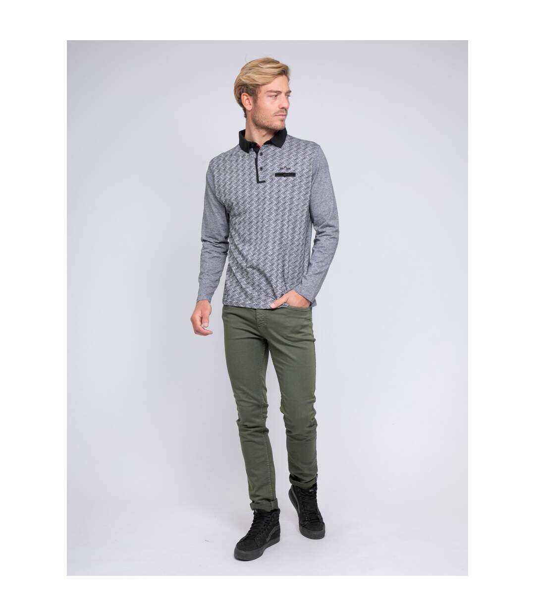 Polo manches longues pur coton PLOVIS-3