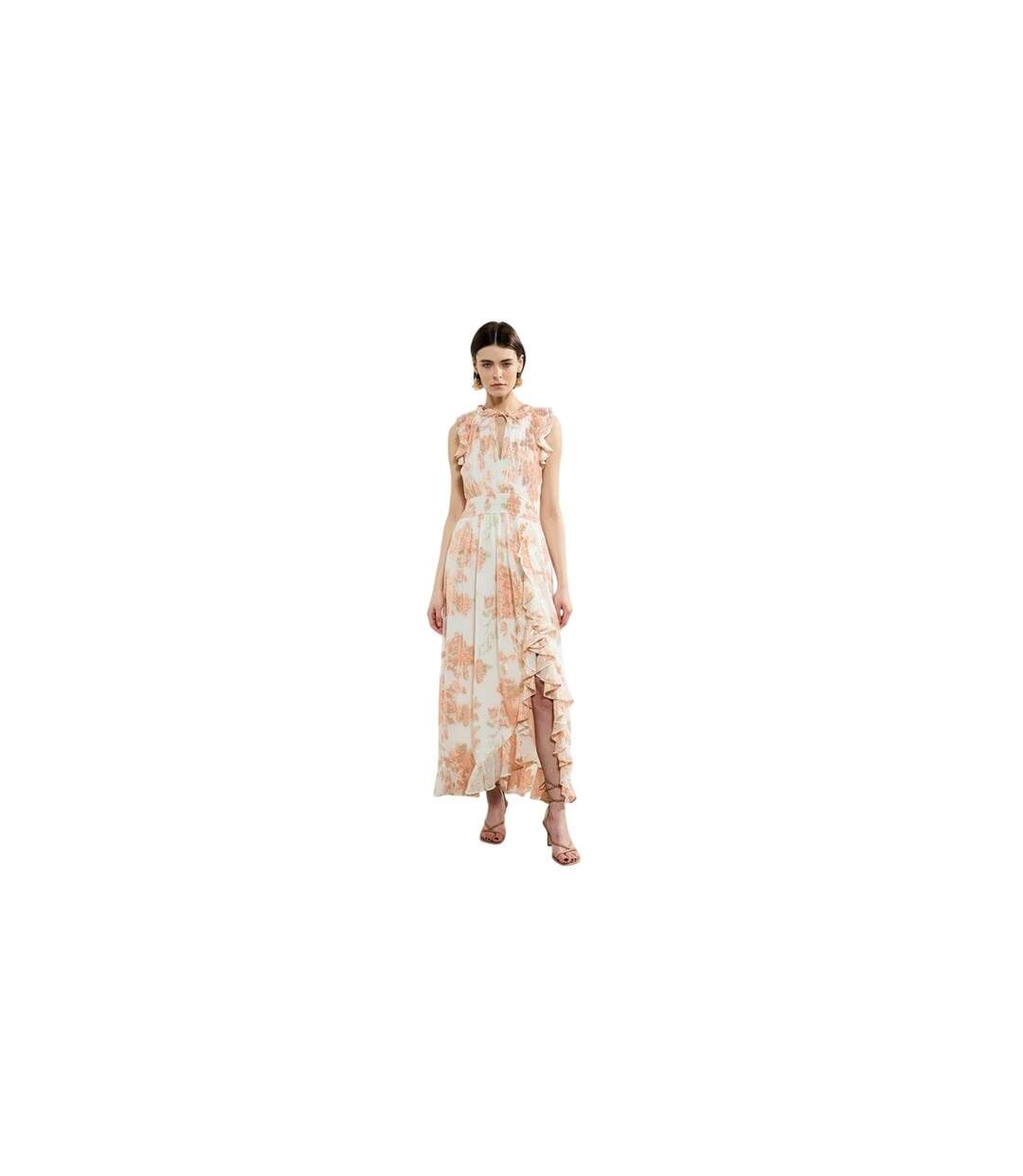 Womens/ladies Elko Keyhole Maxi Dress Ballet Pink French Connection-1