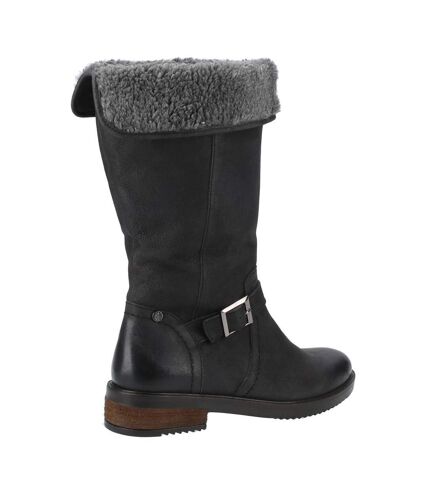 Hush Puppies Womens/Ladies Bonnie Leather Mid Boots (Black) - UTFS7481