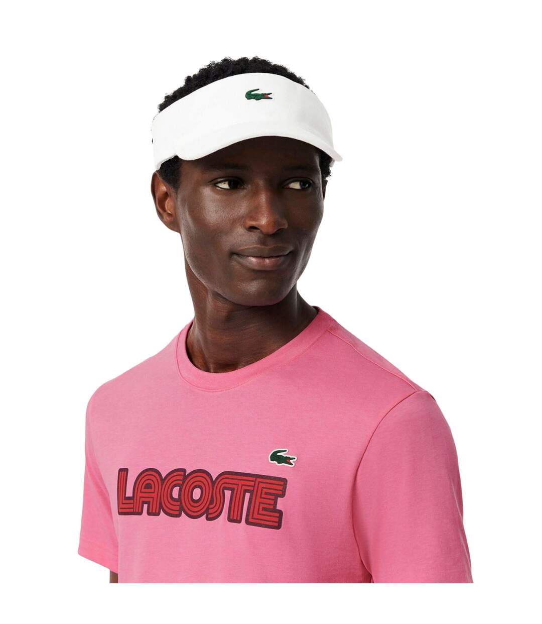 T-shirt Sports Style Logo Homme Rose Lacoste-4