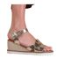 Womens/ladies sydney pu straps wedge gold Where´s That From