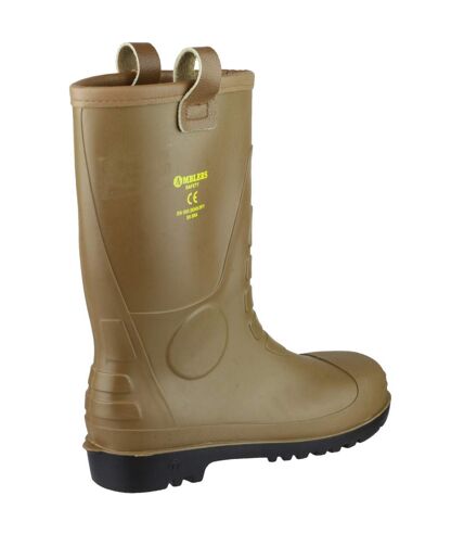 95 tan pvc rigger safety wellingtons / mens safety boots tan Footsure