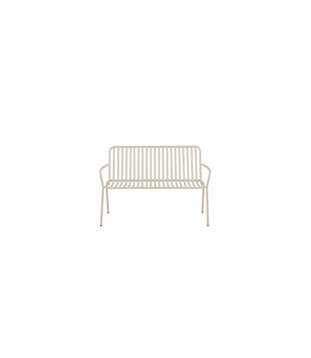 Banc de Jardin en Métal Peking 130cm Beige-2