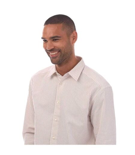 Chemise Style À Rayures C-cole Homme Blanc Rose Clair Boss