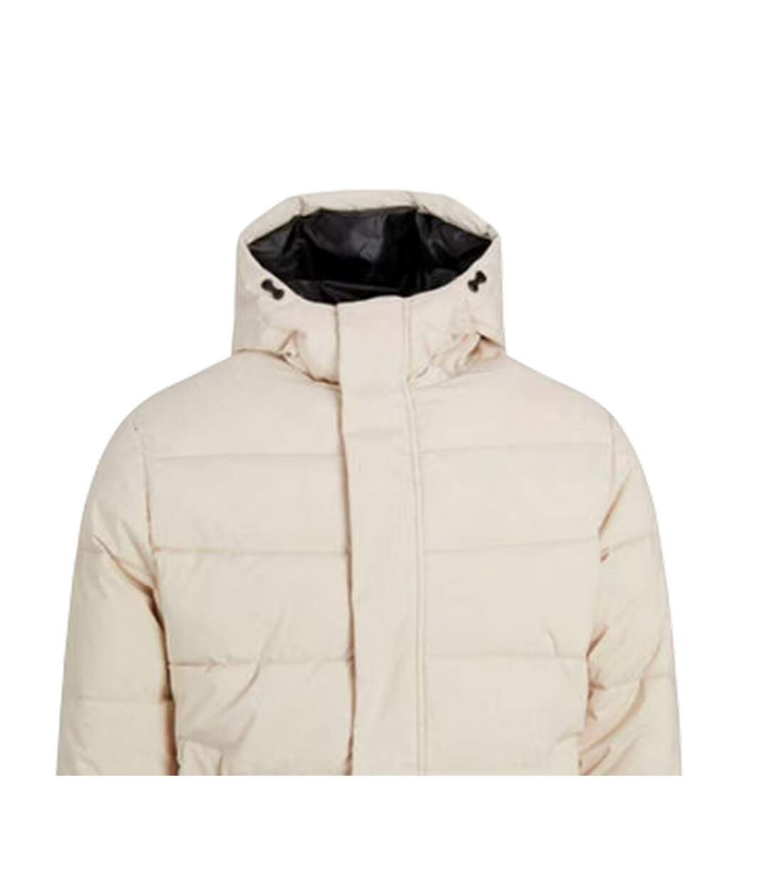 Mens Colour Block Ribbed Hooded Puffer Jacket Moonbeam Jack And Jones-3