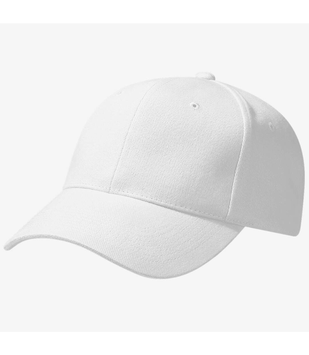 Casquette de baseball 100% coton épais adulte unisexe blanc Beechfield