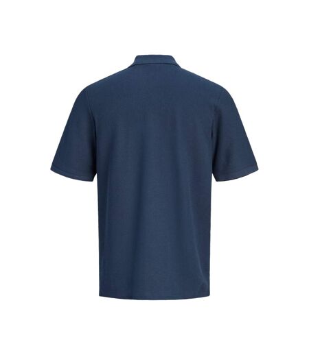 Mens Half Zip Plus Polo Shirt Navy Blazer Jack And Jones