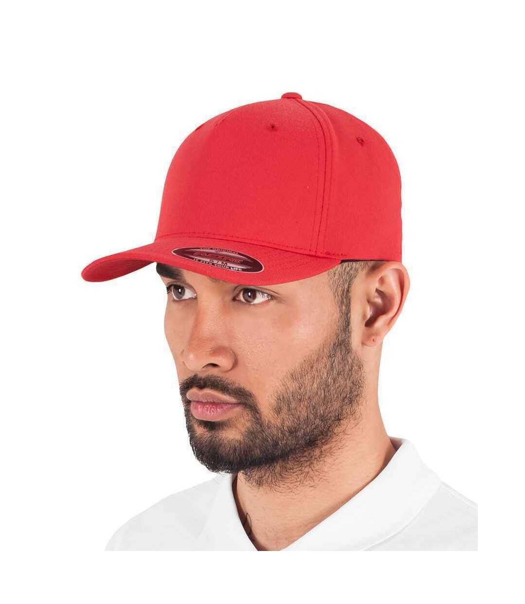 Casquette classique adulte rouge Flexfit-3