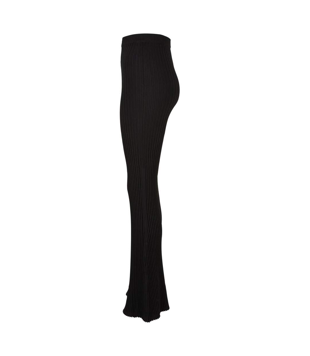 Legging Motif/style Côtelé Femme Noir Urban Classics-3