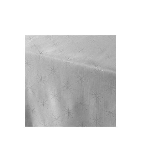 Nappe Imprimée Jacquard Étoiles 140x300cm Gris