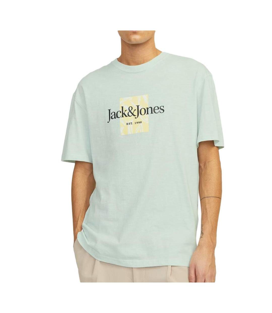 T-shirt bleu homme jack & jones 12250436004-1