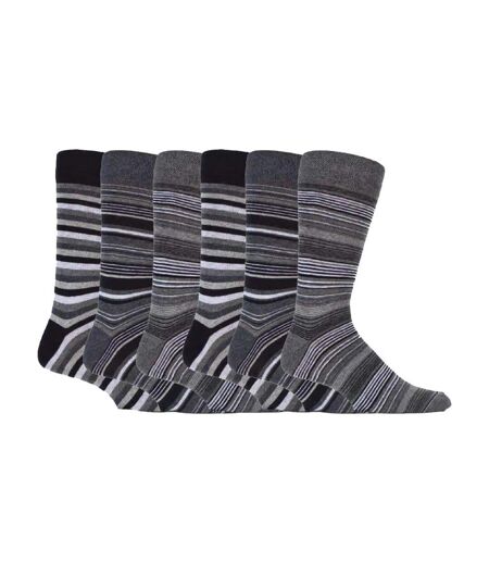 6 Paires Chaussettes Homme Coton avec Rayures