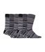 6 Paires Chaussettes Homme Coton avec Rayures-1