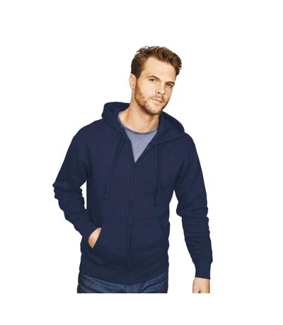 Classic Mens Zip Hood Navy Casual
