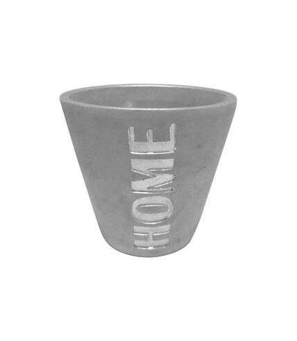 Cache Pot Effet Béton Home 14cm Argent