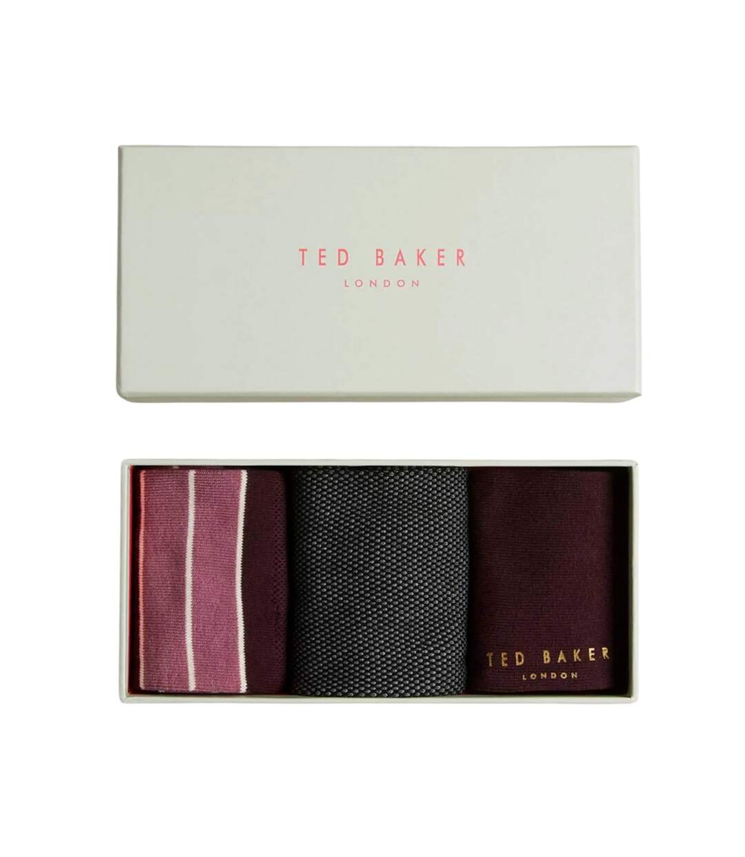 Chaussettes adulte noir / marron / pourpre Ted Baker-2
