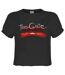 Womens/ladies Lips The Cure Crop T-shirt Charcoal Amplified-1