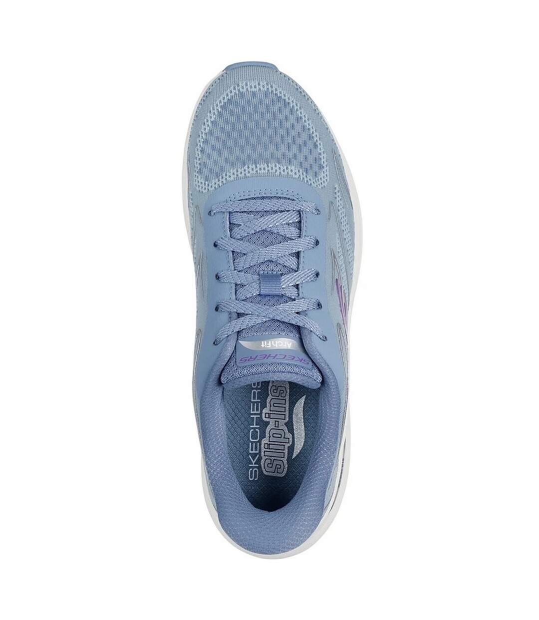 Womens/ladies Arch Fit 2.0 Trainers Blue Purple Skechers-4