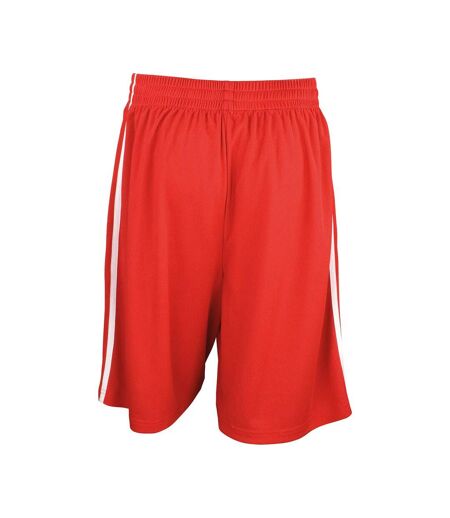 Short De Basket Homme Rouge Blanc Spiro
