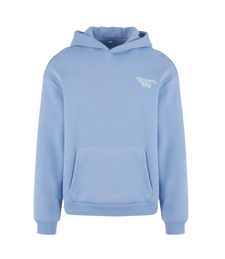 Sweat À Capuche Motif/style Duveteux Up And Beyond Homme Bleu Poudré Mister Tee