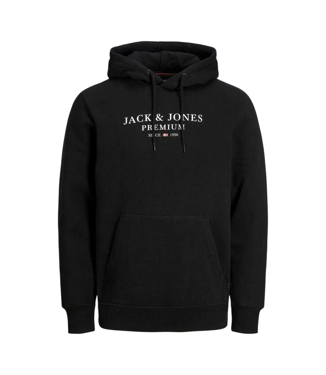 Mens Bluarchie Logo Long-sleeved Hoodie Black Jack And Jones-2