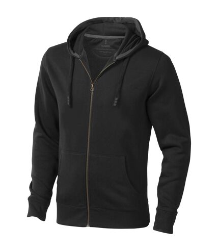 Elevate Mens Arora Hooded Full Zip Sweater (Solid Black) - UTPF1850
