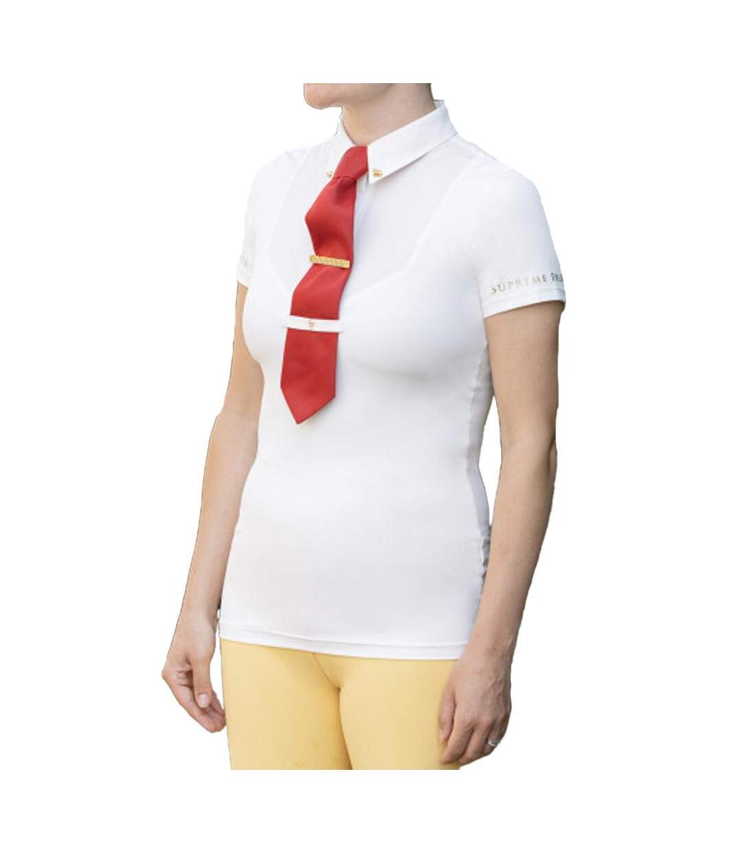 Chemise De Compétition Champion Show Rider Femme Blanc Cassé Supreme Products-2
