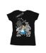 Disney Womens/Ladies Alice In Wonderland Flowers Cotton Boyfriend T-Shirt (Noir) - UTBI8370-1