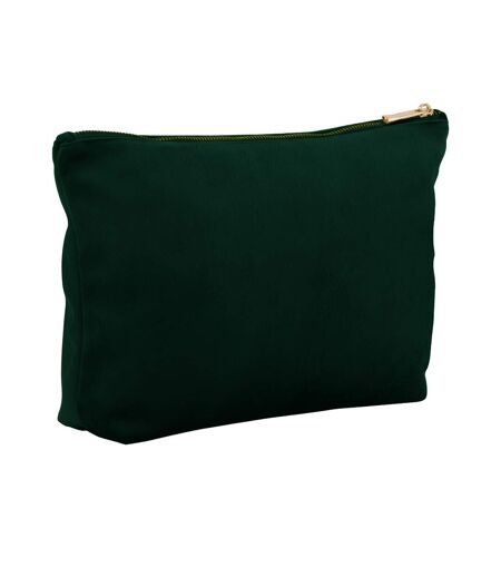 Plain Velvet Accessory Bag L Dark Emerald Bagbase
