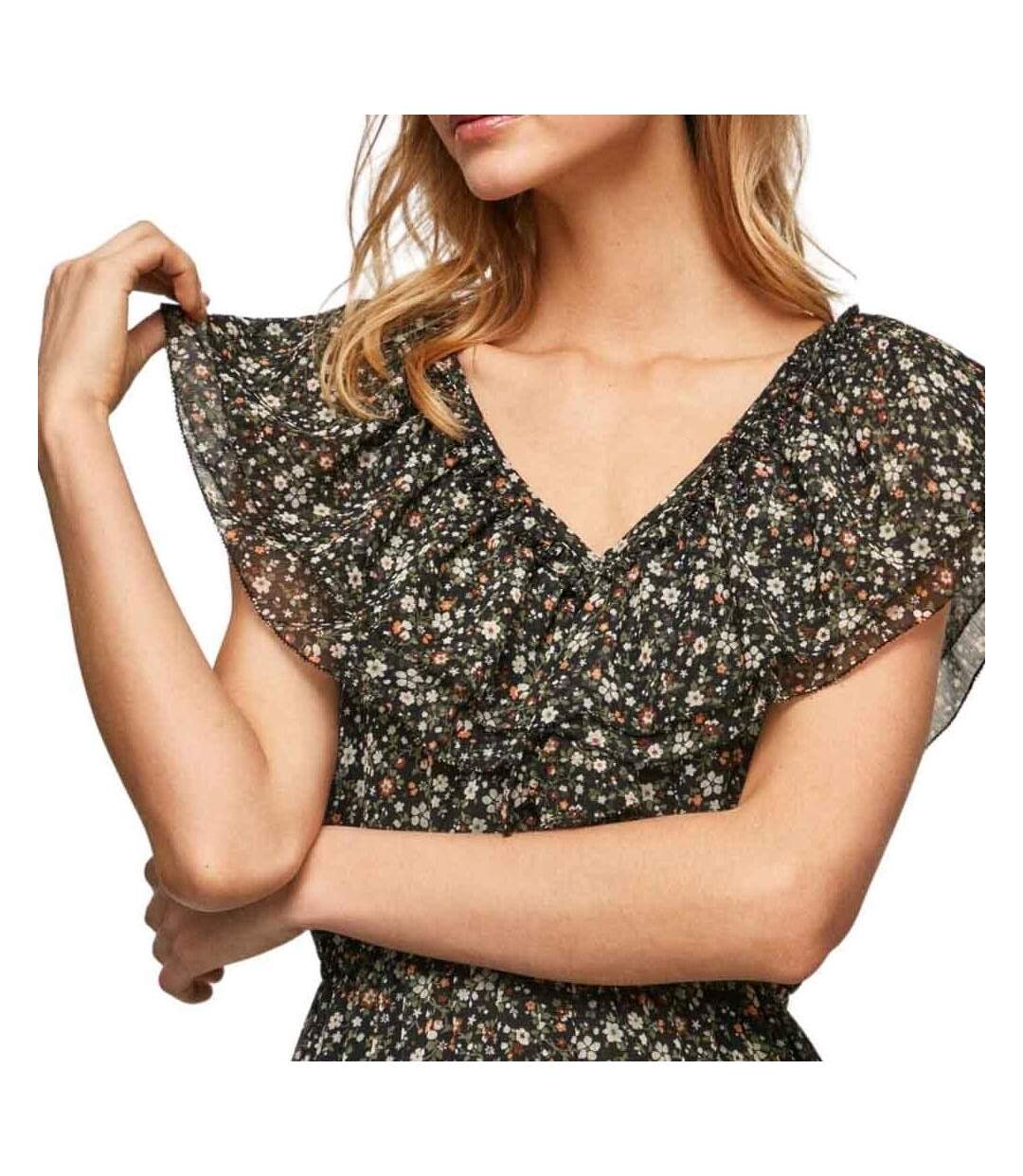 Robe Noire à Motifs Femme Pepe jeans Aroa - M-3