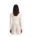 Womens/ladies Plain Slim Blazer White Faded White Boss-3