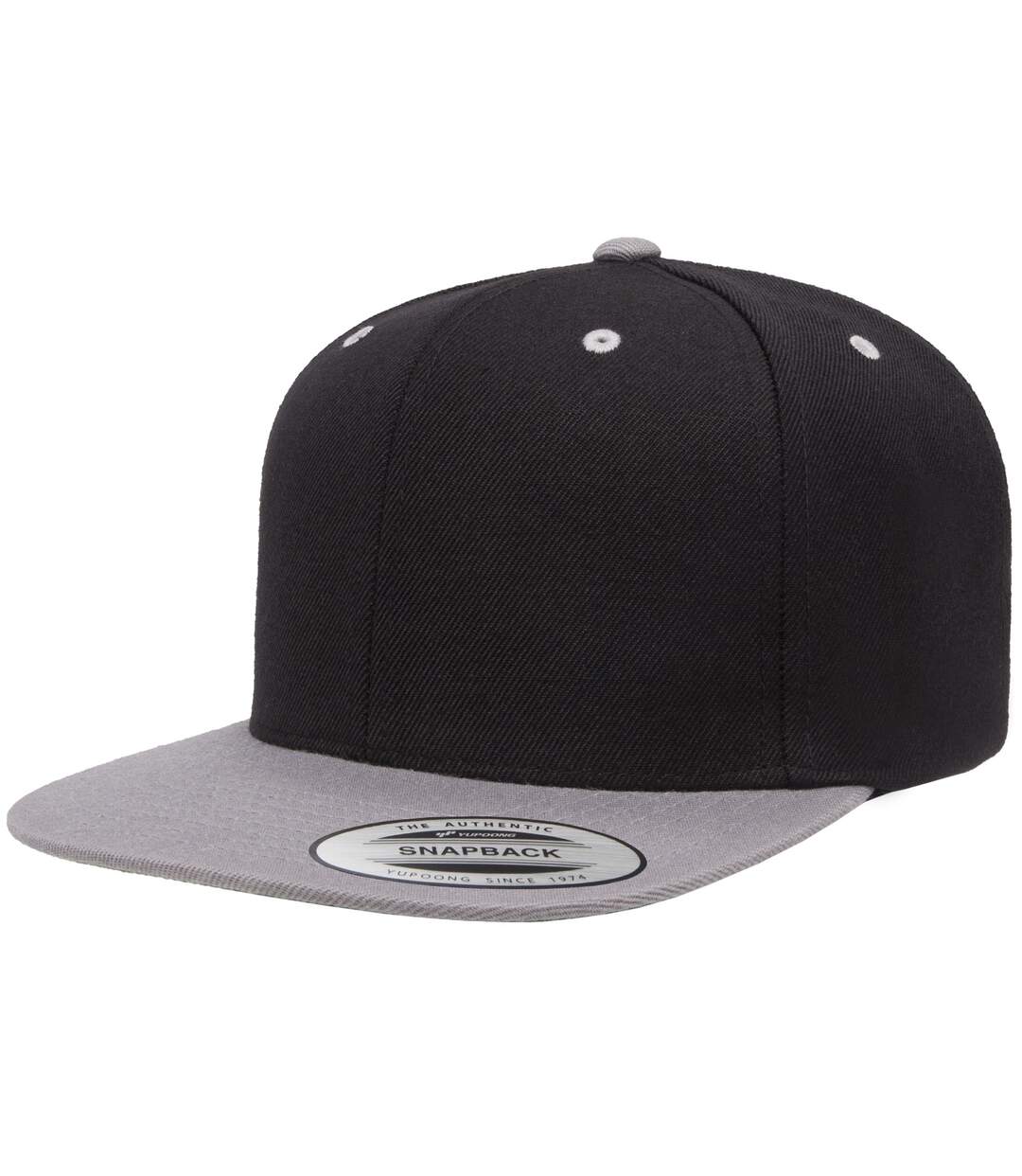 Flexfit Unisex Two Tone Classic Snapback Cap (Black/Silver) - UTPC3710-1