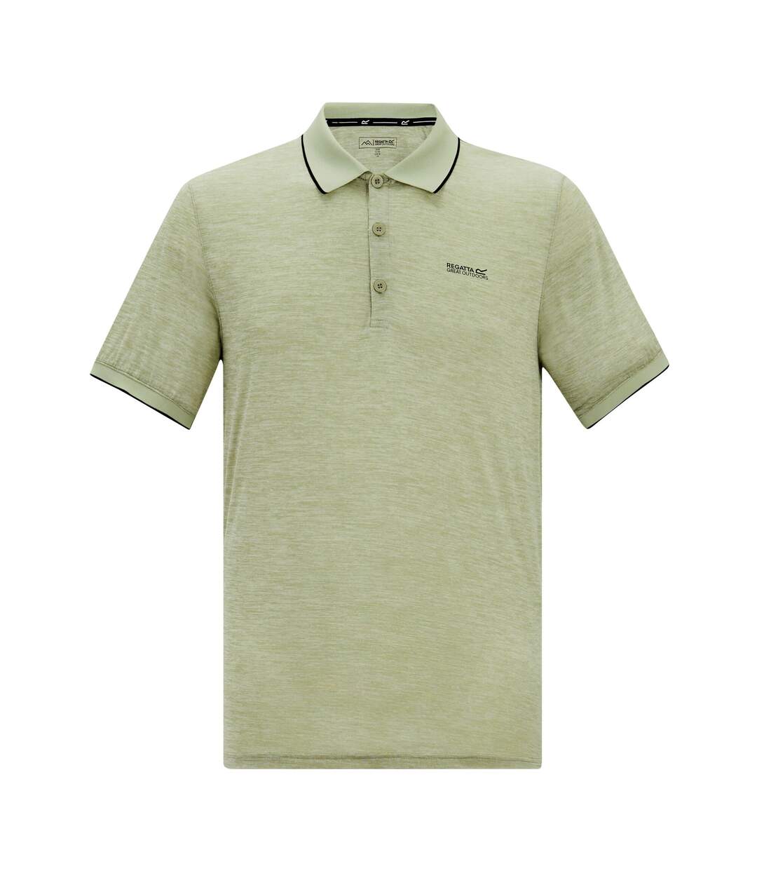 Polo Chiné Manches Courtes Remex Homme Vert Pâle Regatta-2