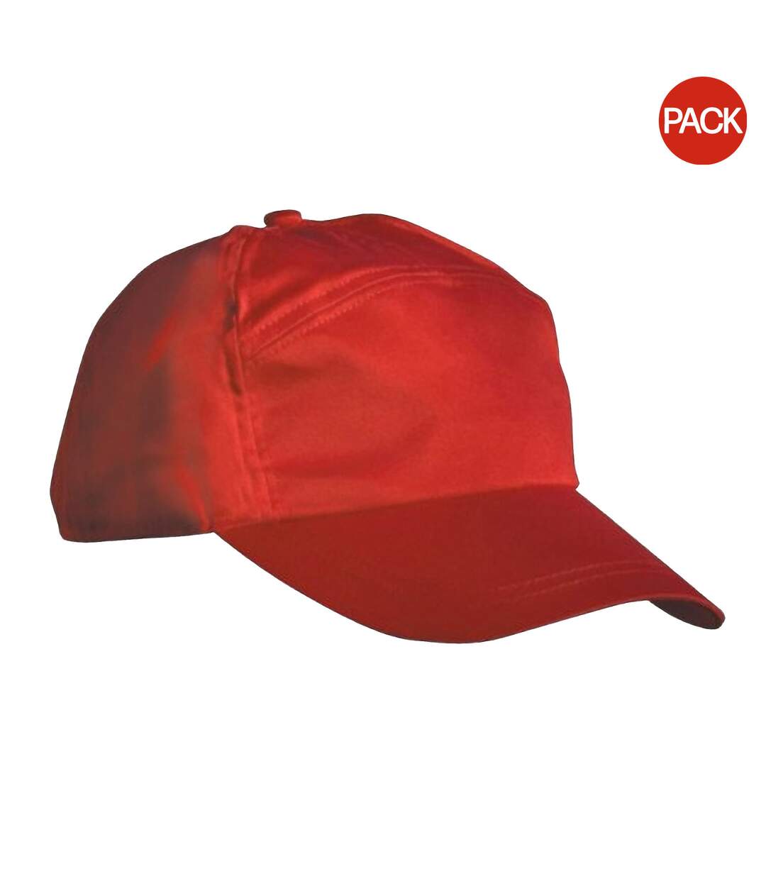 Lot de 2  casquettes unies adulte rouge Result-1