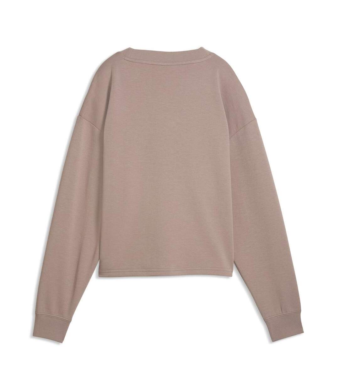 Sweat taupe femme puma essential elevated-2