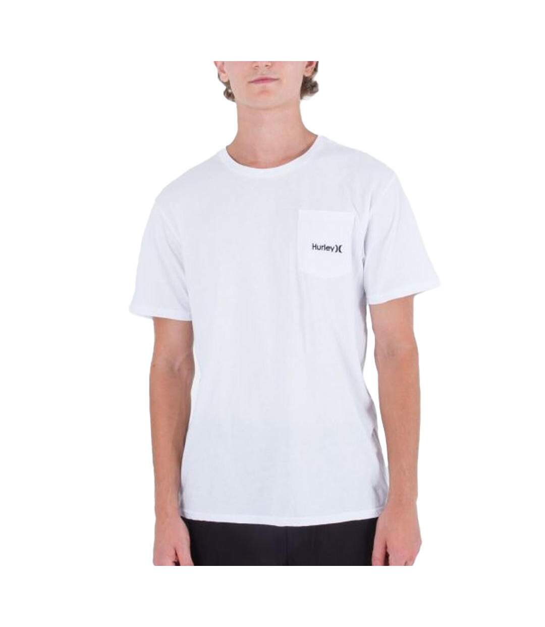 T-shirt blanc homme hurley oao - l-2