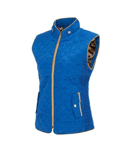 Doudoune Sans Manches Motif/style Matelassé Femme Bleu Miso