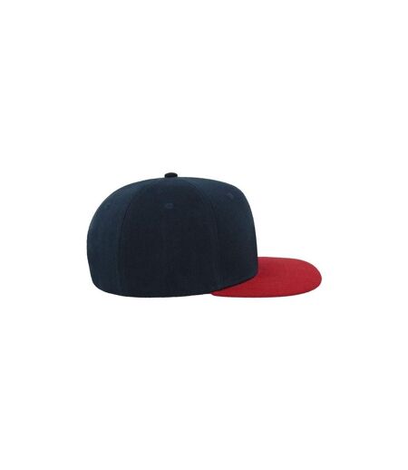 Casquette Avec Visière Plate Mixte Bleu Marine Rouge Atlantis