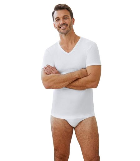 T-shirt col V coton - lot de 3