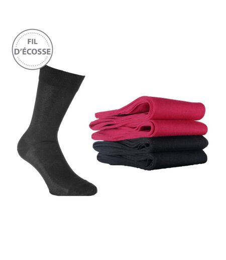 Chaussettes fil d'écosse homme lot de 4